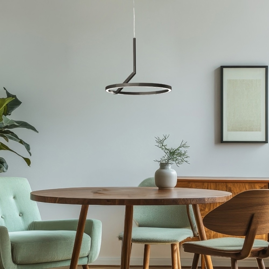 Lampadario moderno vivida meridiana bronzo led 17w 3000k 4000k