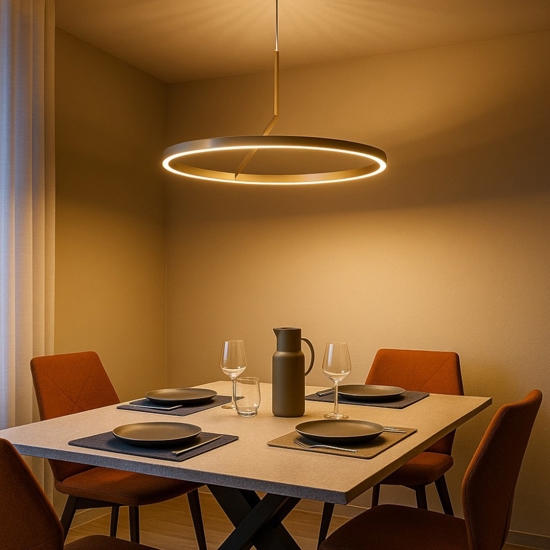 Vivida meridiana lampadario sabbia moderno led 44w 3000k 4000k