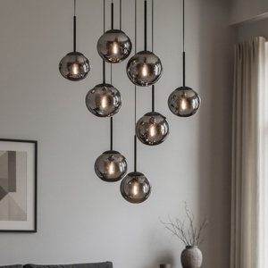 So-jewel-8 nero ondaluce lampadario moderno nero