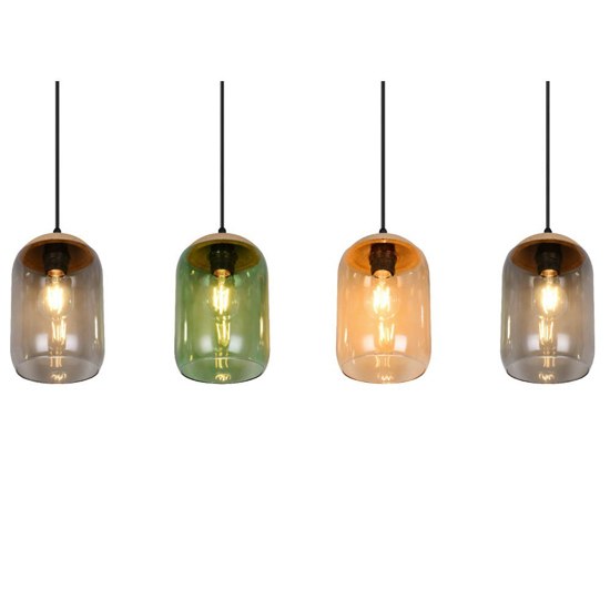 Lampadario moderno vetri colorati per sala da pranzo