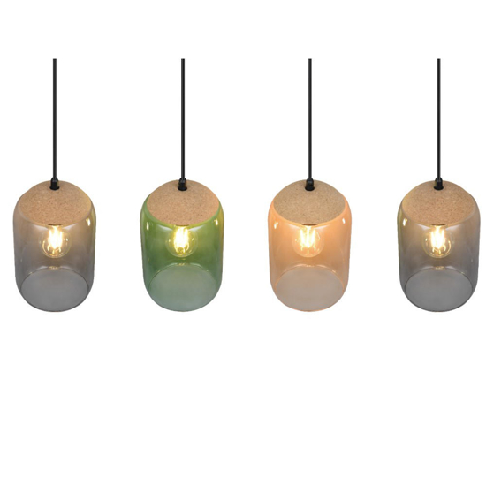 Lampadario moderno vetri colorati per sala da pranzo