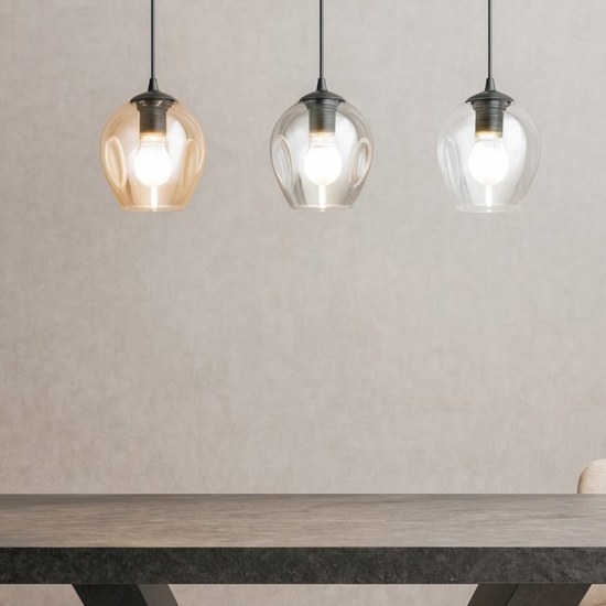 Lampadario moderno bocce di vetro multicolor fp