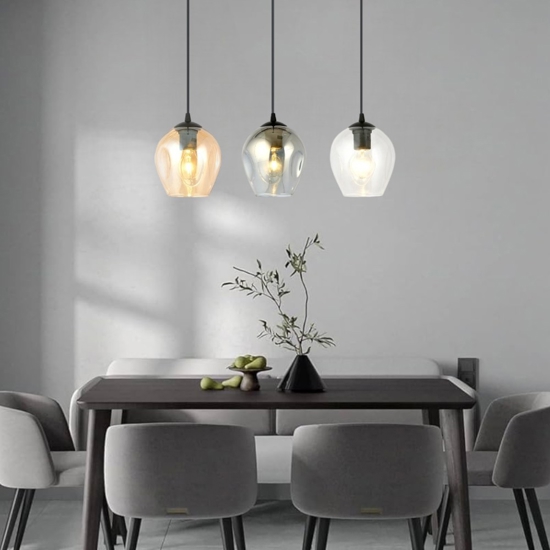 Lampadario moderno bocce di vetro multicolor fp