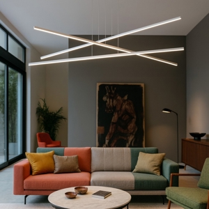 Visualizza i dettagli per Lampadario moderno led 2700k bianco linea light straight p3 Lampadario moderno led 2700k bianco linea light straight p3