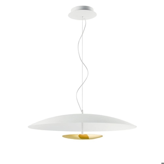 Horizon linea light lampadario moderno vetro oro led 3000k