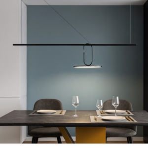 Visualizza i dettagli per Lampadario design minimal moderno nero orientabile Lampadario design minimal moderno nero orientabile