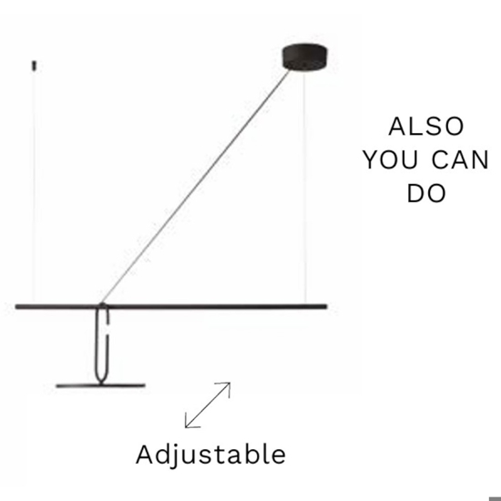 Lampadario design minimal moderno nero orientabile