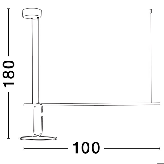 Lampadario design minimal moderno nero orientabile
