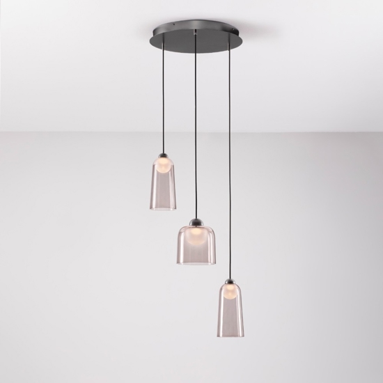 Lampadario moderno da soggiorno led 3000k in vetro Lampadario moderno da soggiorno led 3000k in vetro