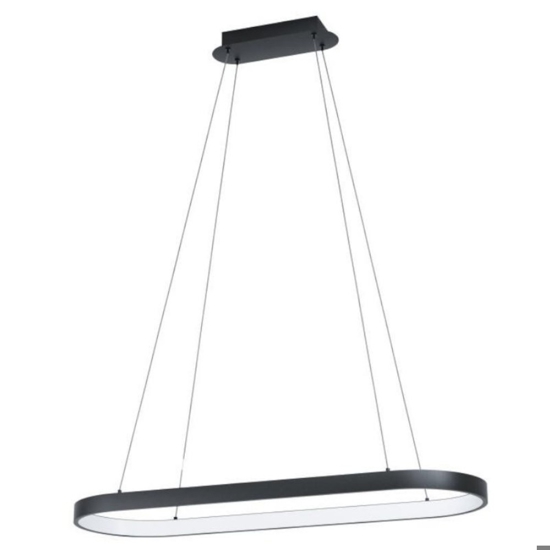 Lampadario moderno per tavolo da pranzo nero ovale codriales eglo