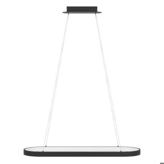 Lampadario moderno per tavolo da pranzo nero ovale codriales eglo
