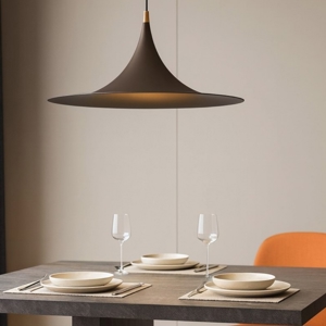 Visualizza i dettagli per Morgana linea light lampadario tavolo da pranzo marrone e27 Morgana linea light lampadario tavolo da pranzo marrone e27