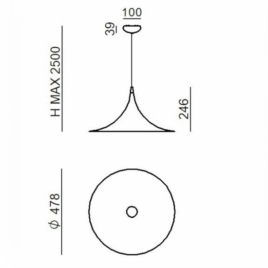 Morgana linea light lampadario tavolo da pranzo marrone e27
