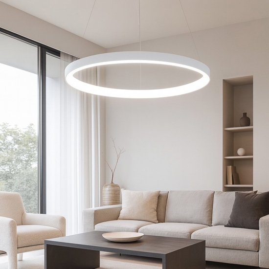 Lampadario moderno krizia sg bianco gea luce led 60w 3000k