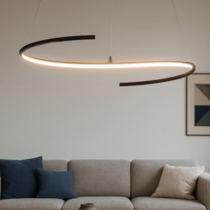 Visualizza i dettagli per Maytoni curve lampadario moderno led 31w da 3000k a 4000k nero Maytoni curve lampadario moderno led 31w da 3000k a 4000k nero