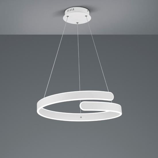 Lampadario moderno bianco led 4000k cavi regolabili