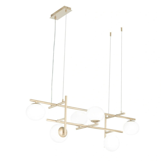 So jewel 6 ondaluce lampadario moderno sei luci oro per salotto