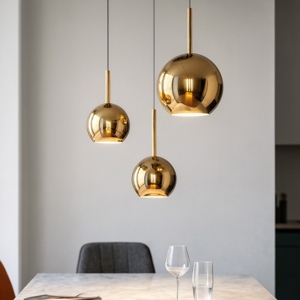 Toplight future lampadario moderno vetri oro
