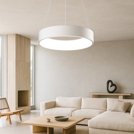 Affralux band diodi 45cm lampadario led 25w 3000k bianco moderno