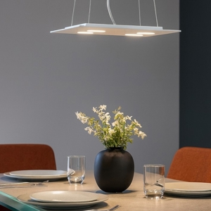 Lampadario moderno led bianco affralux flet