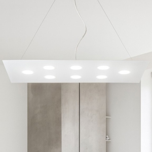 Lampadario led moderno per soggiorno affralux flet