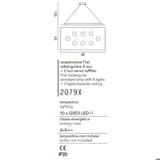 Lampadario led moderno per soggiorno affralux flet
