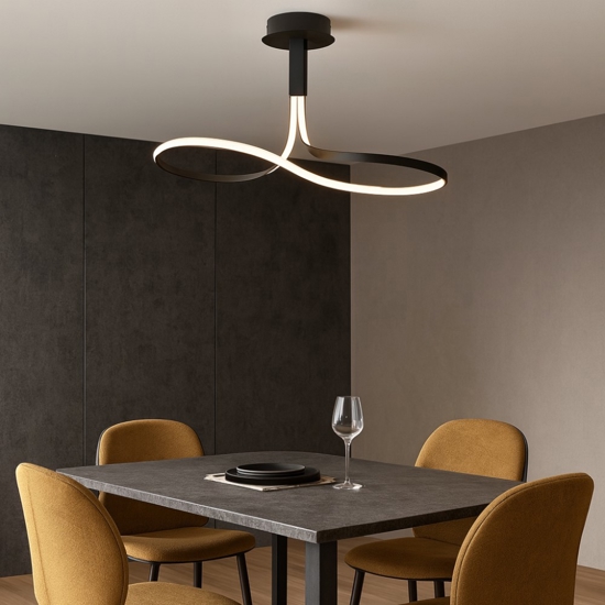 Lampadario design moderno per soggiorno led dimmerabile marrone