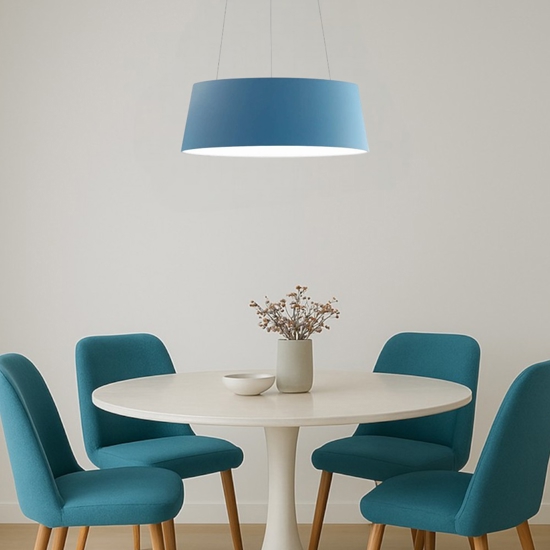 Oxygen stlinovo lampadario azzurro moderno led 36w 3000k dimmerabile