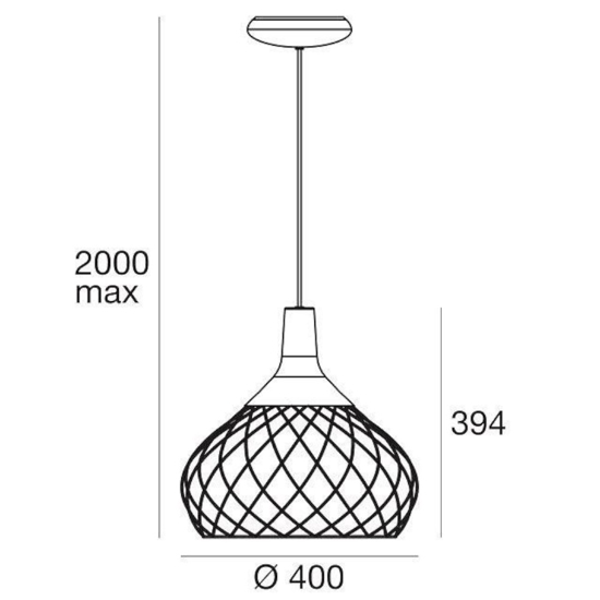 Mongolfier stilnovo lampadario moderno per salotto nera led 3000k
