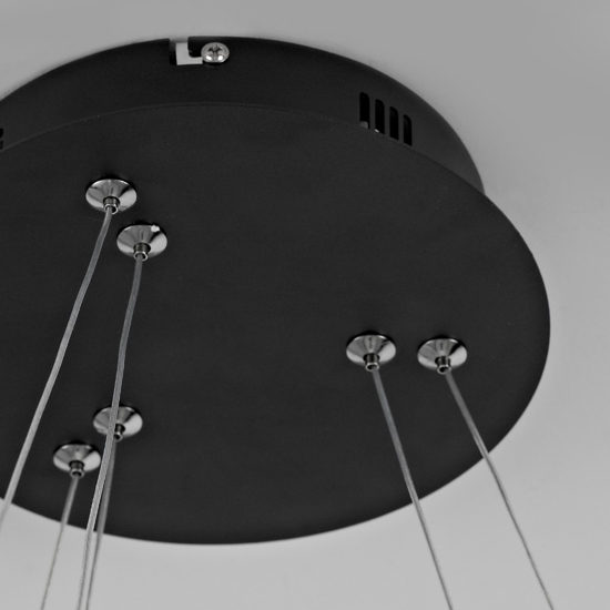 Lampadario design moderno led cerchi nero