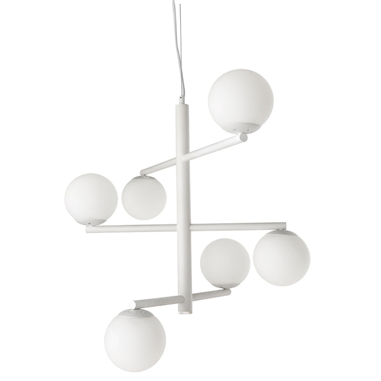 Lampadario design moderno ondaluce so gizah 6 luci bianco