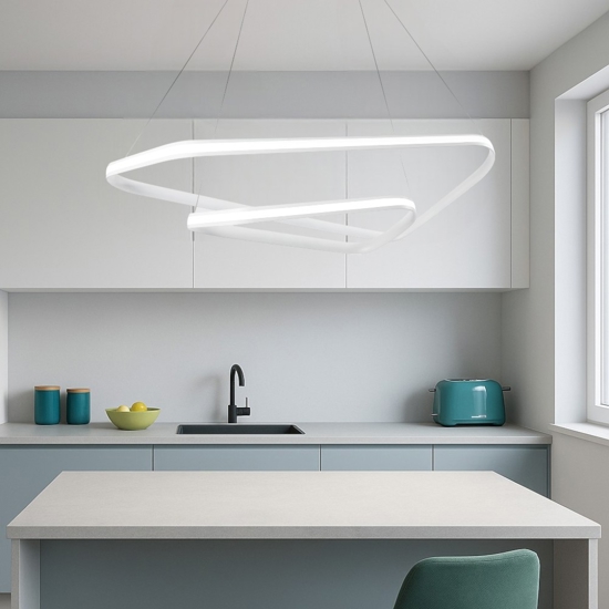 Lampadario moderno design dimmerabile vivida ring led 47w 4000k