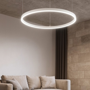 Oracle slim sp d070 round ideal lux lampadario bianco 38w 3000k