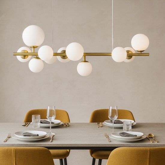 Perlage sp10 ideal lux lampadario ottone per soggiorno