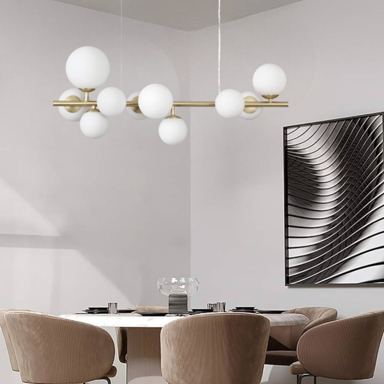 Perlage sp10 ideal lux lampadario ottone per soggiorno