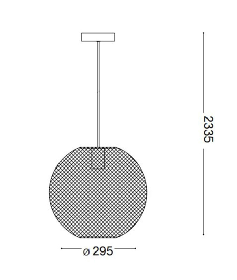 Ideal lux net sp1 d29 lampadario design moderno nero