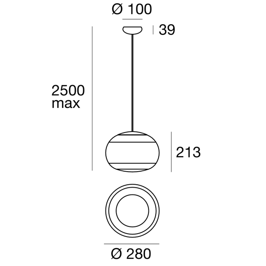La mariee stilnovo lampadario moderno vetro trasparente led 9w 3000k