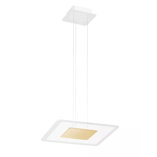 Lampadario moderno led 38w 3000k oro linea light aruba
