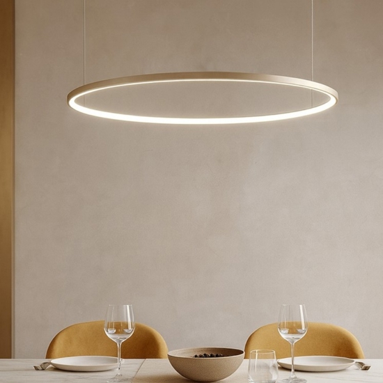 So soel 100 oro ondaluce lampadario moderno cerchio led