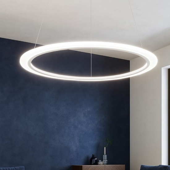 Affralux acryled lampadario moderno anello bianco led 32w 3000k