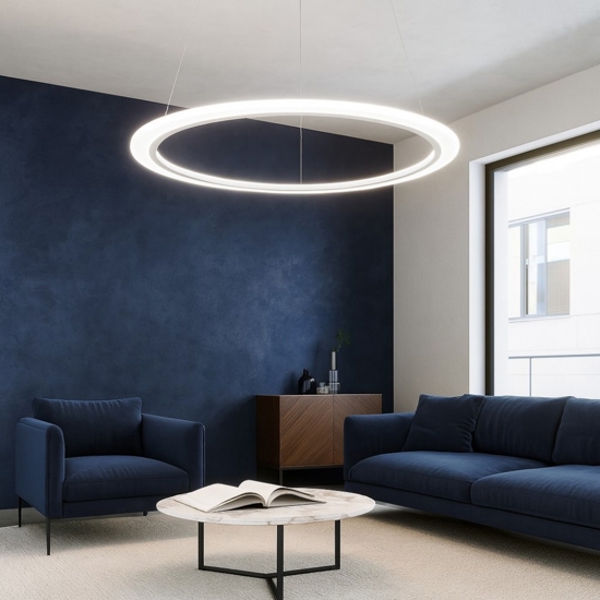 Affralux acryled lampadario moderno anello bianco led 32w 3000k