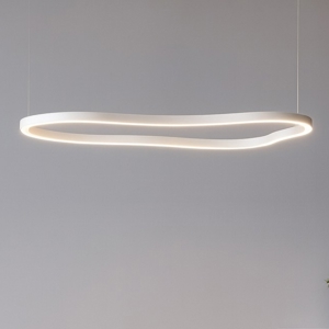 Ideal lux waves-3 sp lampadario moderno bianco led 155cm
