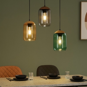Lampadario per soggiorno moderno vetri multicolor