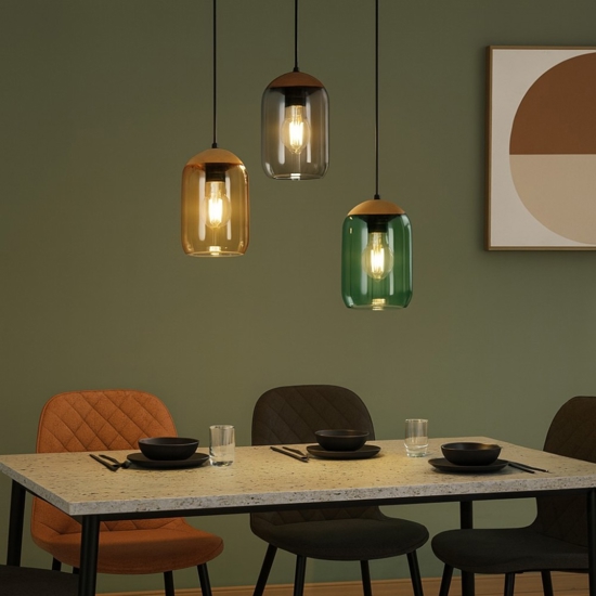 Lampadario per soggiorno moderno vetri multicolor