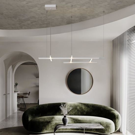 Lampadario design moderno bianco per soggiorno