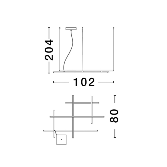Lampadario design moderno bianco per soggiorno
