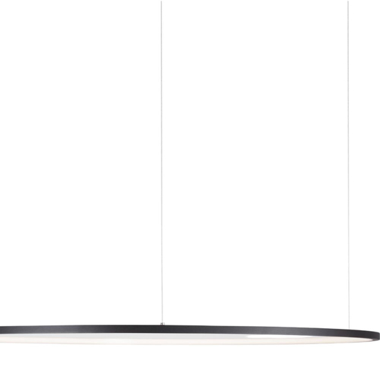 Lampadario moderno cerchio 100cm nero led 59w 3000k dimmerabile