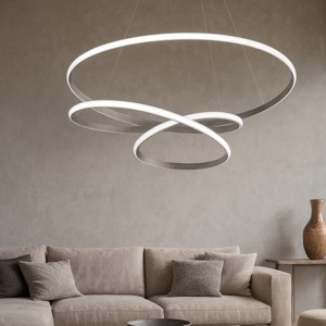 Lampadario diva sg titanio di gea luce design led 47w 3000k