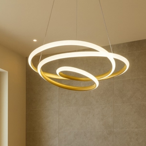 Lampadario diva sp oro gea luce spirale led 39w 3000k