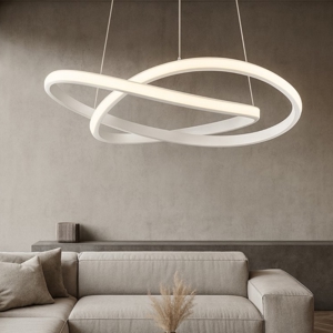 Lampadario moderno da salotto led 4000k cavi regolabili h150 cm max